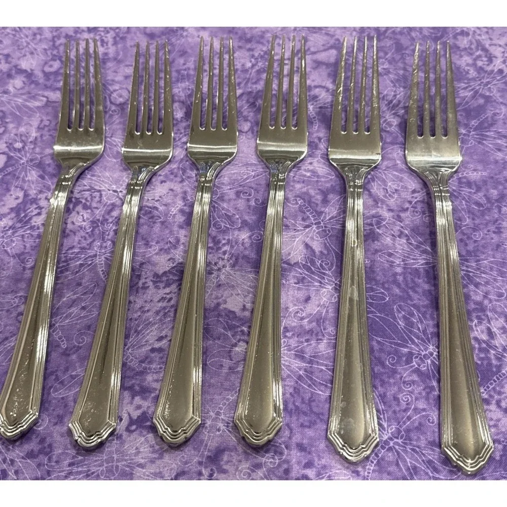 Lenox Archway‎ Dinner Forks Fork 18/10 Stainless Steel Flatware Set Of 6